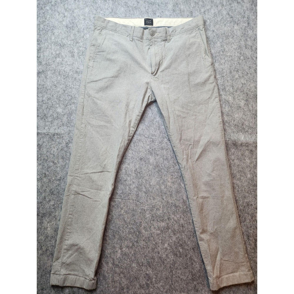 J.Crew 484 Slim Stretch Chinos Mens 33x32 Grey Flat Front Pants